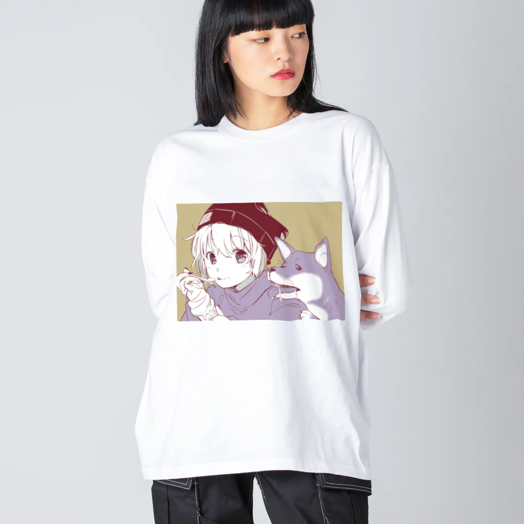 kurimo.のぼくにもください ビッグシルエットロングスリーブTシャツ