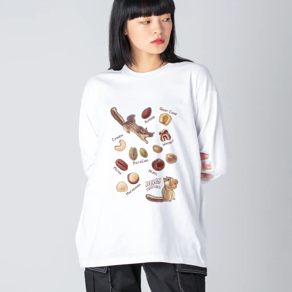 huroshikiのNUTS collection ナッツコレクション ビッグシルエットロングスリーブTシャツ