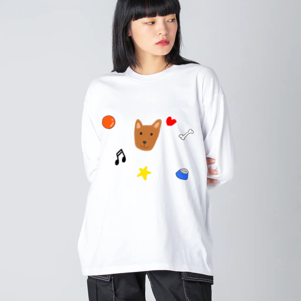 みけにゃんショップのHappy DOG LIFE♪ ビッグシルエットロングスリーブTシャツ