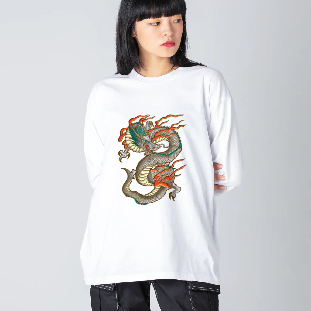 Siderunの館 B2の白龍 ビッグシルエットロングスリーブTシャツ