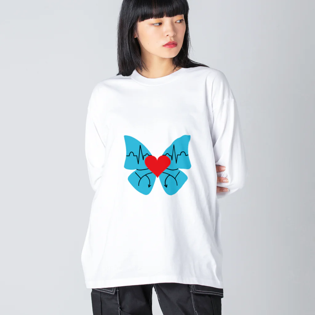 🦋Death Butterfly🦋のLove Butterfly Big Long Sleeve T-Shirt