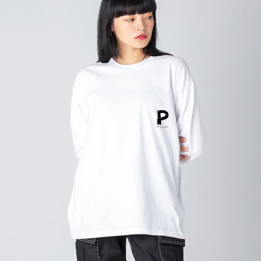 noisie_jpの【P】イニシャル × Be a noise. ビッグシルエットロングスリーブTシャツ