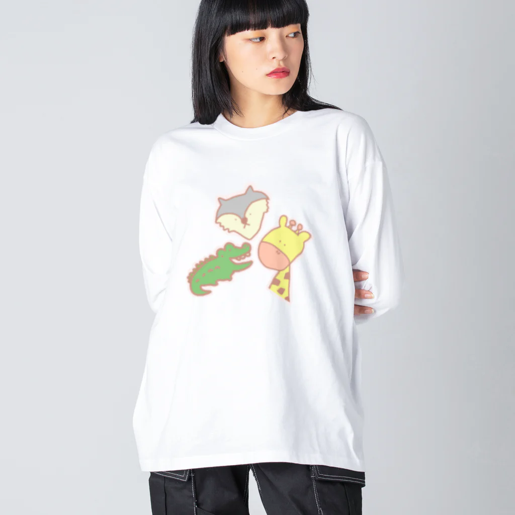 chikoショップのわに おおかみ きりん Big Long Sleeve T-Shirt