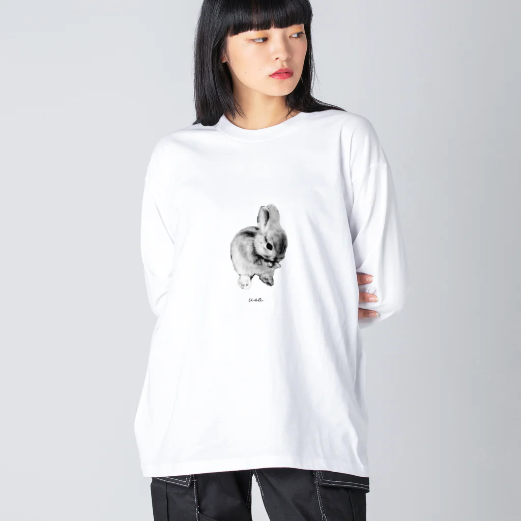 j8ie de vivre♪のこうさぎ　クシクシ ビッグシルエットロングスリーブTシャツ