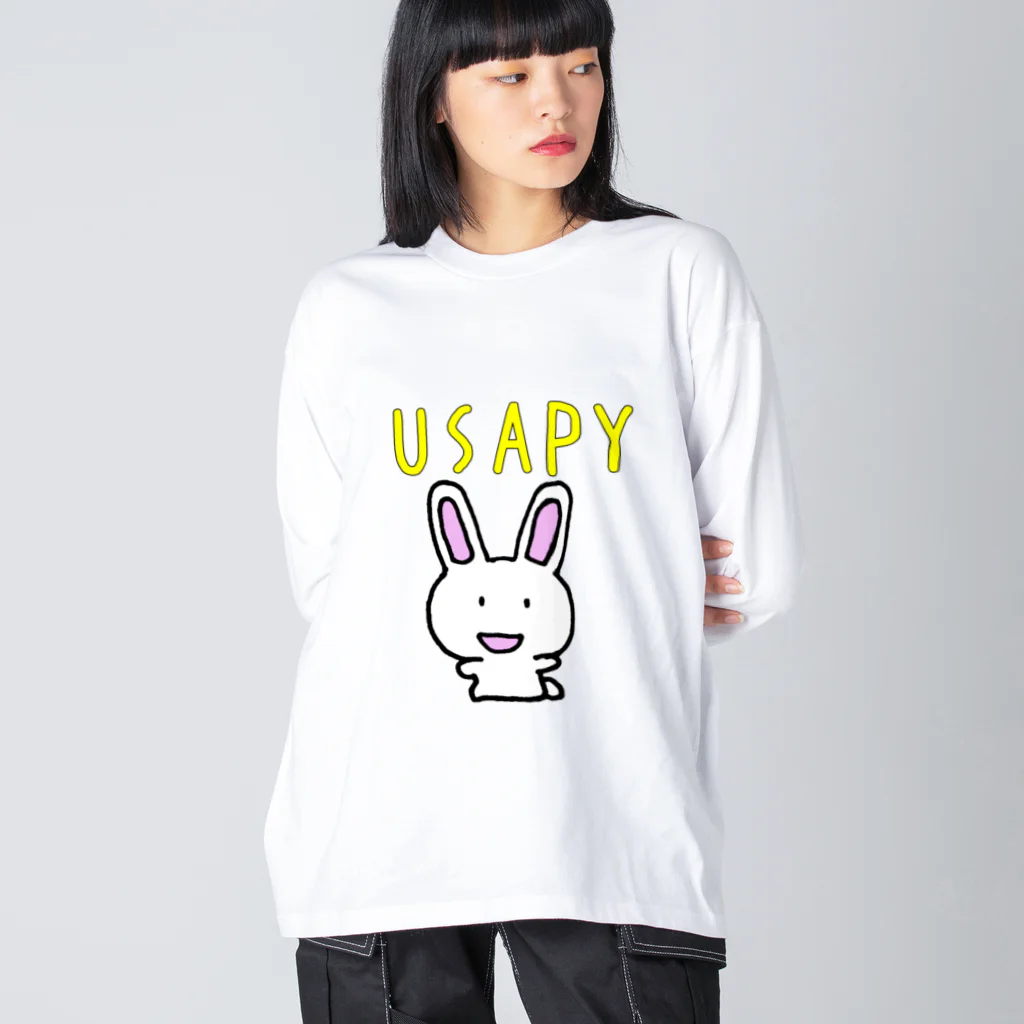 ema ショップのうさぎの　うさぴぃ Big Long Sleeve T-Shirt