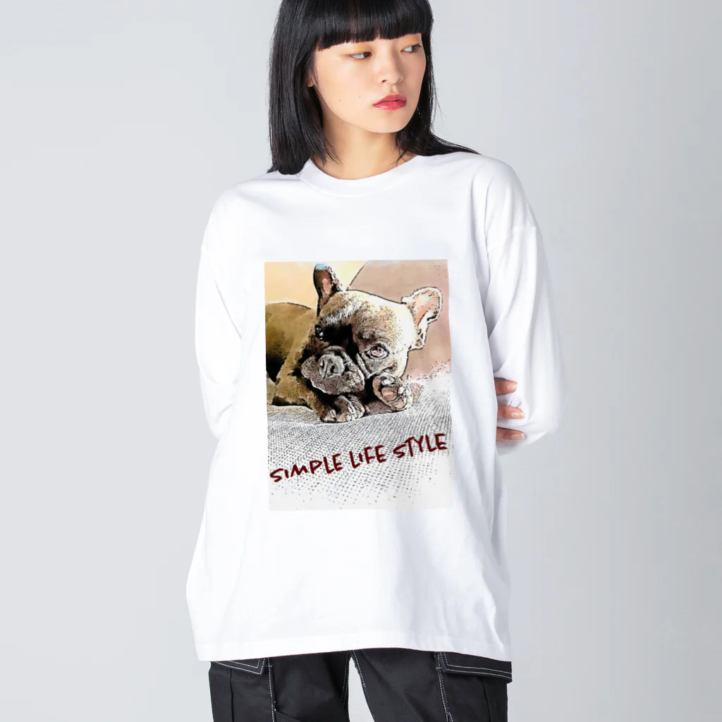 フレブル雑貨専門店MogooのMogoo　しんぷるライフ Big Long Sleeve T-Shirt