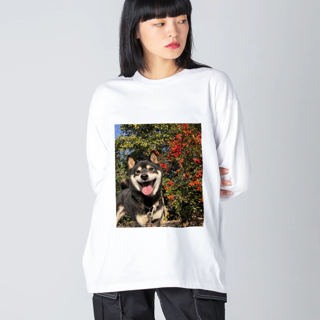 柴犬けんたろー。の柴犬のけんたろー ビッグシルエットロングスリーブTシャツ