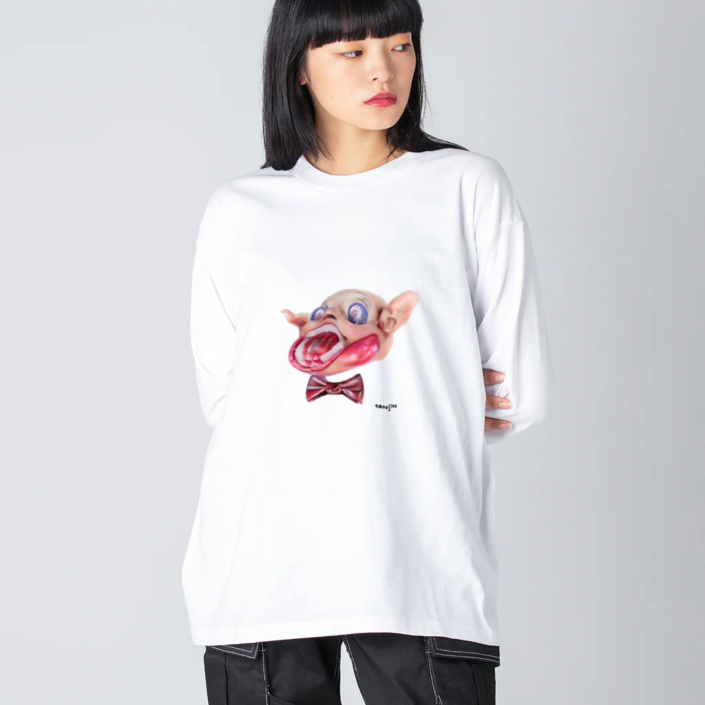 🍩tarojiro(たろじろ) shop🍩のLICK MONSTER Jr. by AI Big Long Sleeve T-Shirt