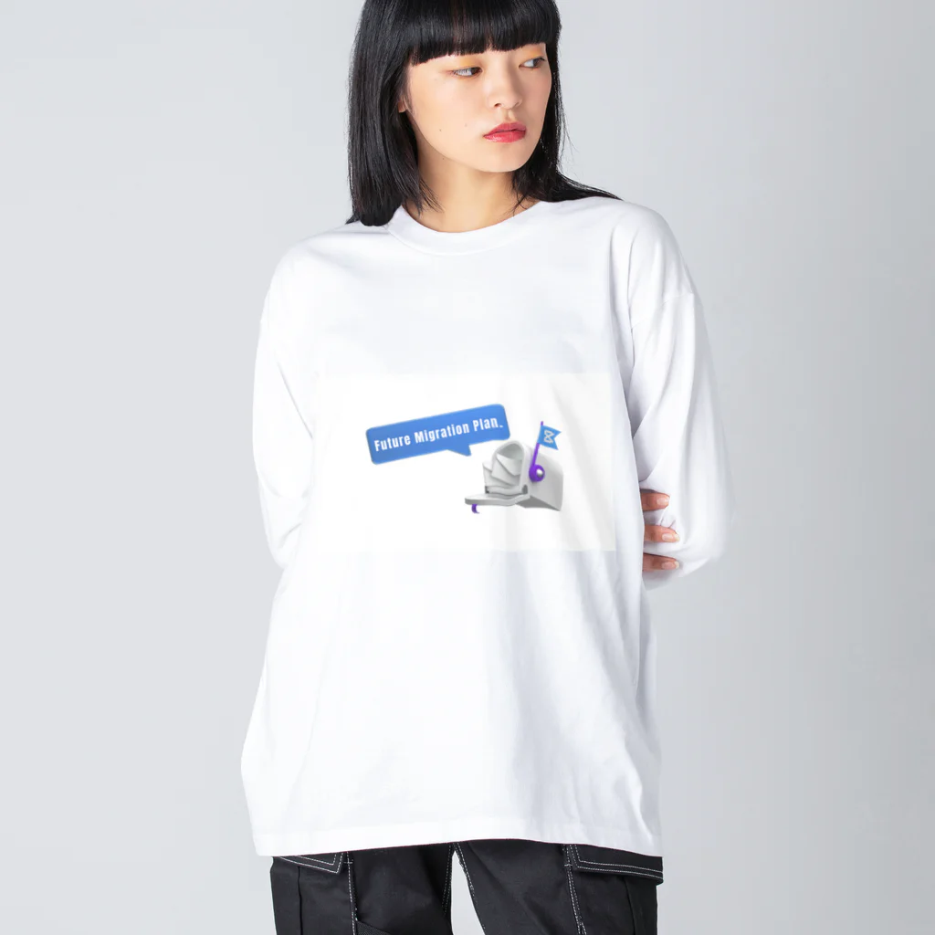 SPACE Shooting Star 🌟☆彡の未来移住計画 ② ビッグシルエットロングスリーブTシャツ