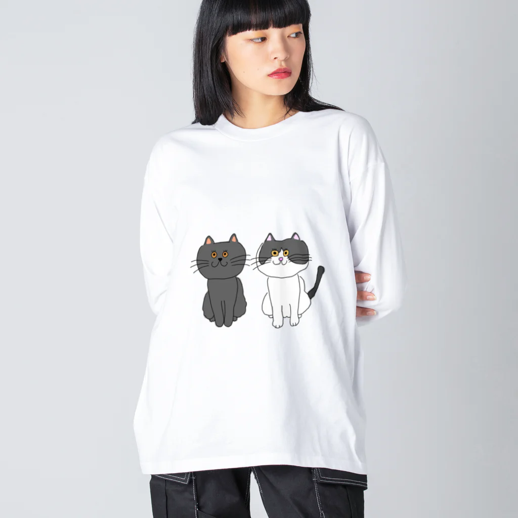 お髭ちゃんのおみせ。のおしゃれにゃんず Big Long Sleeve T-Shirt