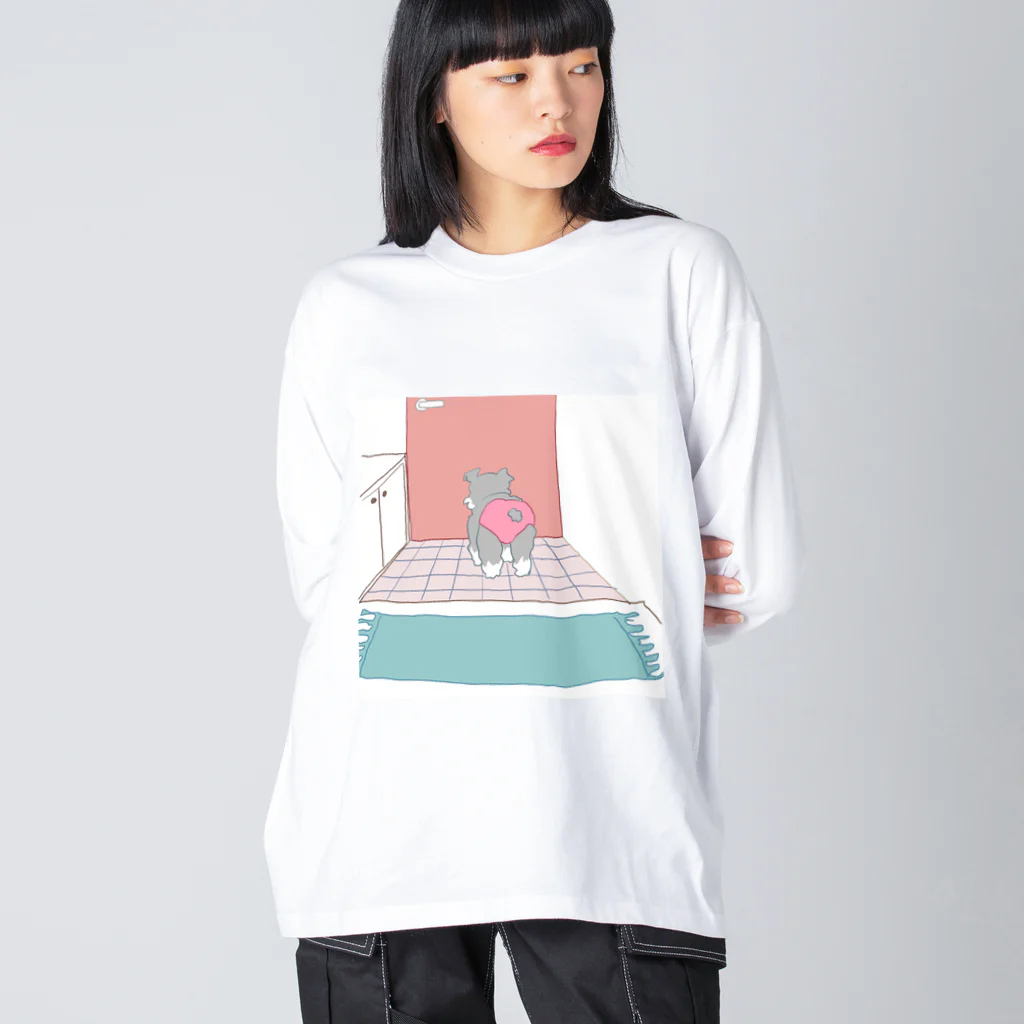 ZHENZI's Shopの家族へのおかえりの準備をしているミニチュアシュナウザー Big Long Sleeve T-Shirt