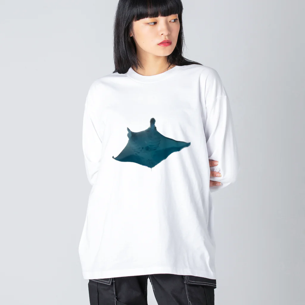 なこちゆるキャラショップのマンタくん Big Long Sleeve T-Shirt