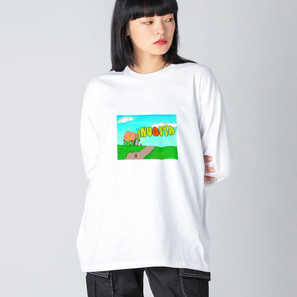 カカトコリバイバルのいぬごや ビッグシルエットロングスリーブTシャツ