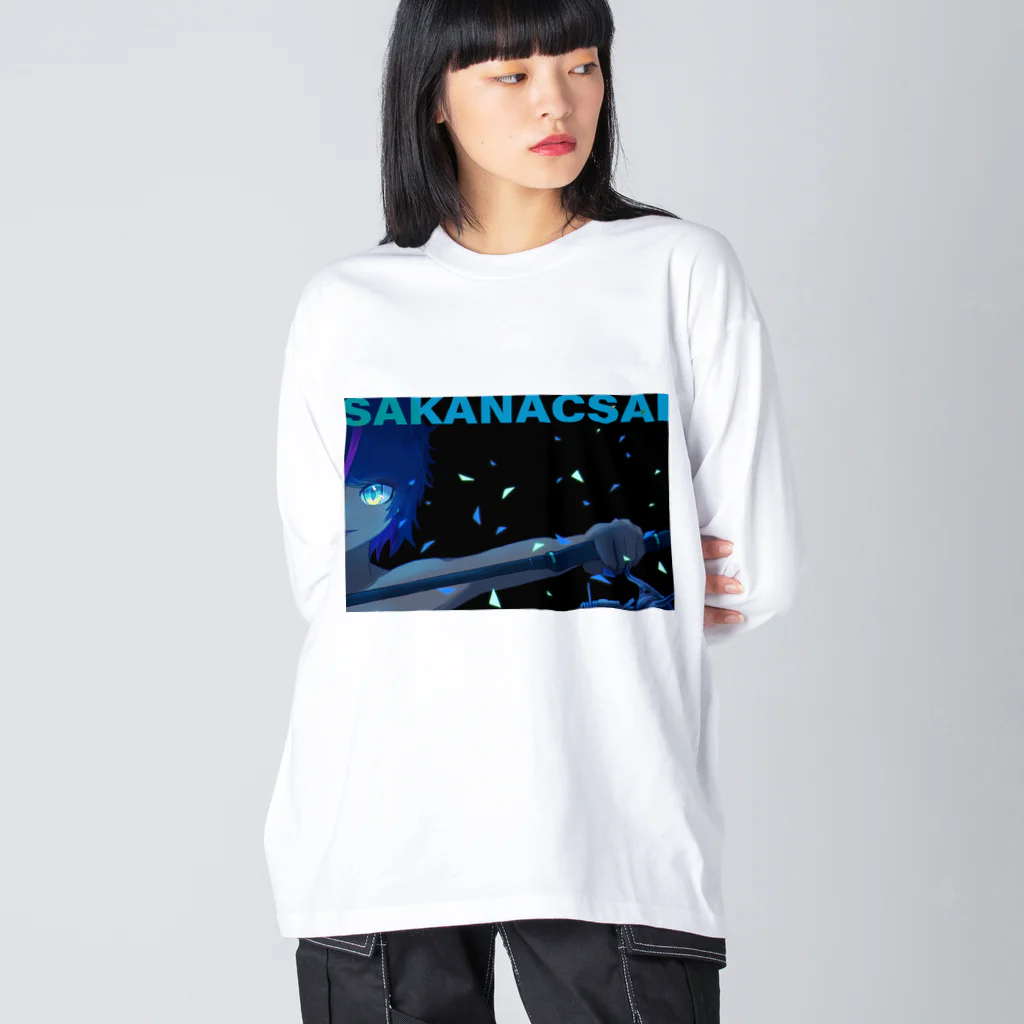 sakanacsai-サカナクサイ-のクールなすこやかちゃん ビッグシルエットロングスリーブTシャツ