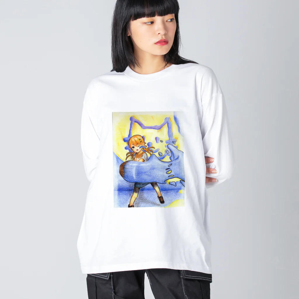 Minette222のパブロでお絵描き ビッグシルエットロングスリーブTシャツ