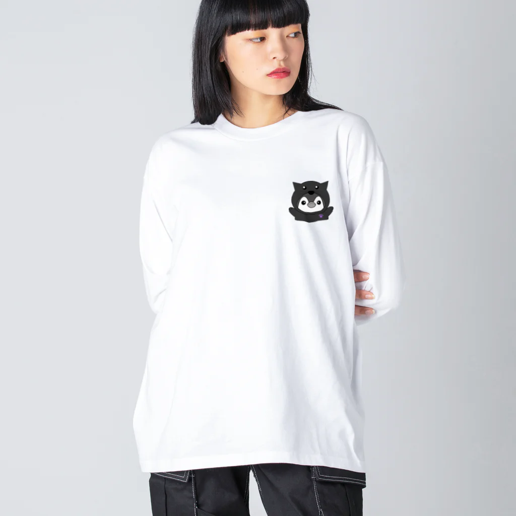 あかねぇ🐧✨のナギねこ クロ ビッグシルエットロングスリーブTシャツ