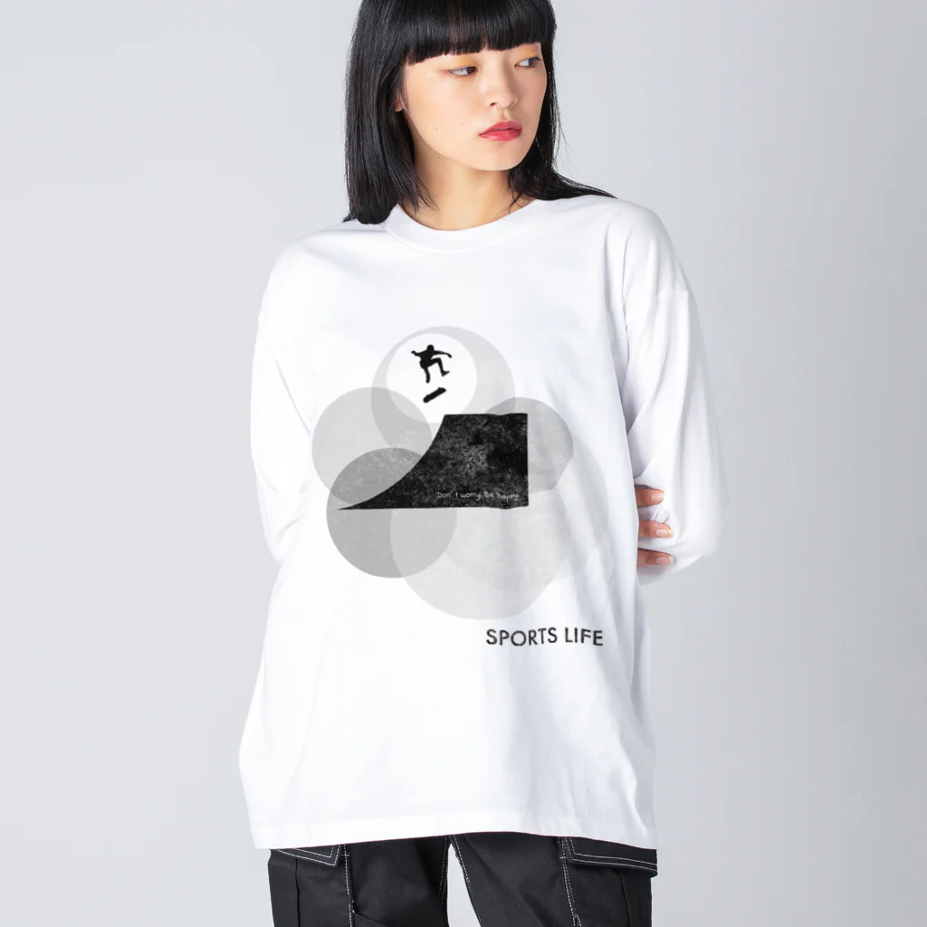 45blue coffee Tokyoのくよくよせずに楽しくやろうぜシリーズ１ Big Long Sleeve T-Shirt