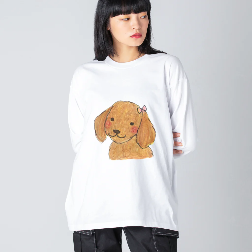 akiのおすましミニチュアダックスフント ビッグシルエットロングスリーブTシャツ