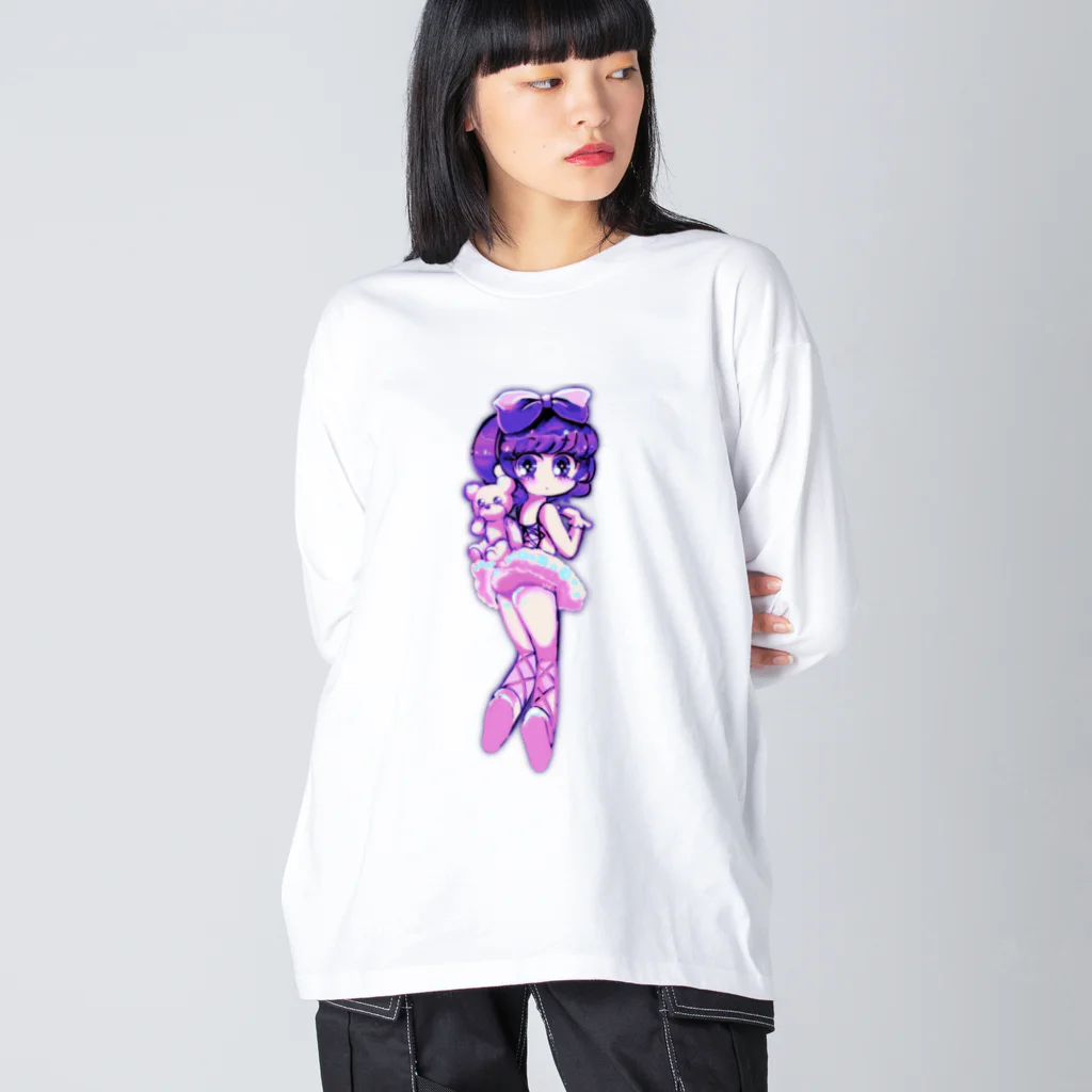 甘味屋空想製菓店のバレリーナちゃんとテディ Big Long Sleeve T-Shirt