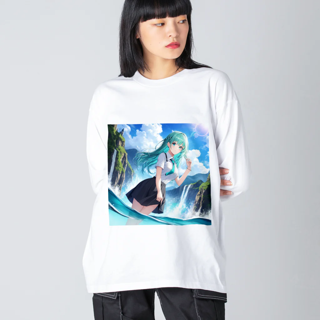 未来アニメスタジオのAIキャラクター Big Long Sleeve T-Shirt