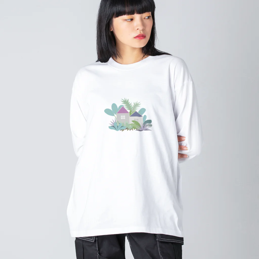 Katie（カチエ）の熱帯植物に囲まれた家 ビッグシルエットロングスリーブTシャツ