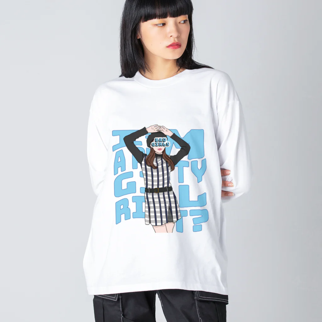 PUG ARTWORKS のBAD GIRLSシリーズ ビッグシルエットロングスリーブTシャツ