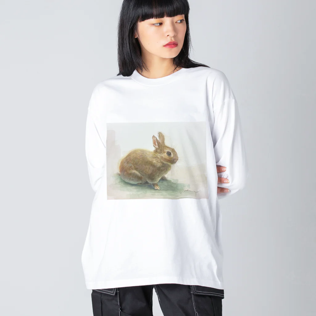 たかはしの絵のもののうさぎのうめちゃん Big Long Sleeve T-Shirt