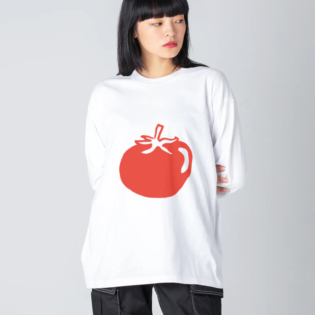 まるかじり農園のtomato ビッグシルエットロングスリーブTシャツ