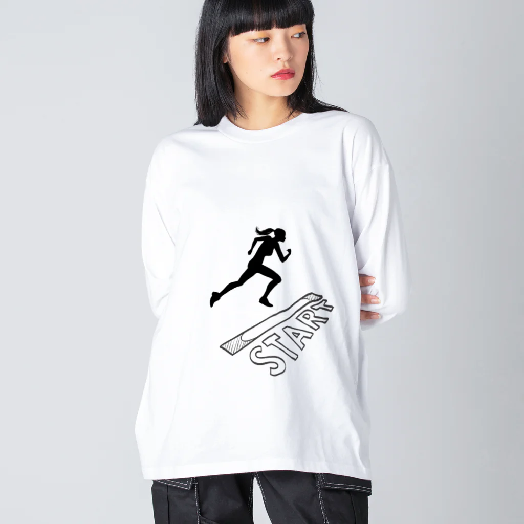 Future Starry SkyのSTART🏃‍♀️💨💨 ビッグシルエットロングスリーブTシャツ