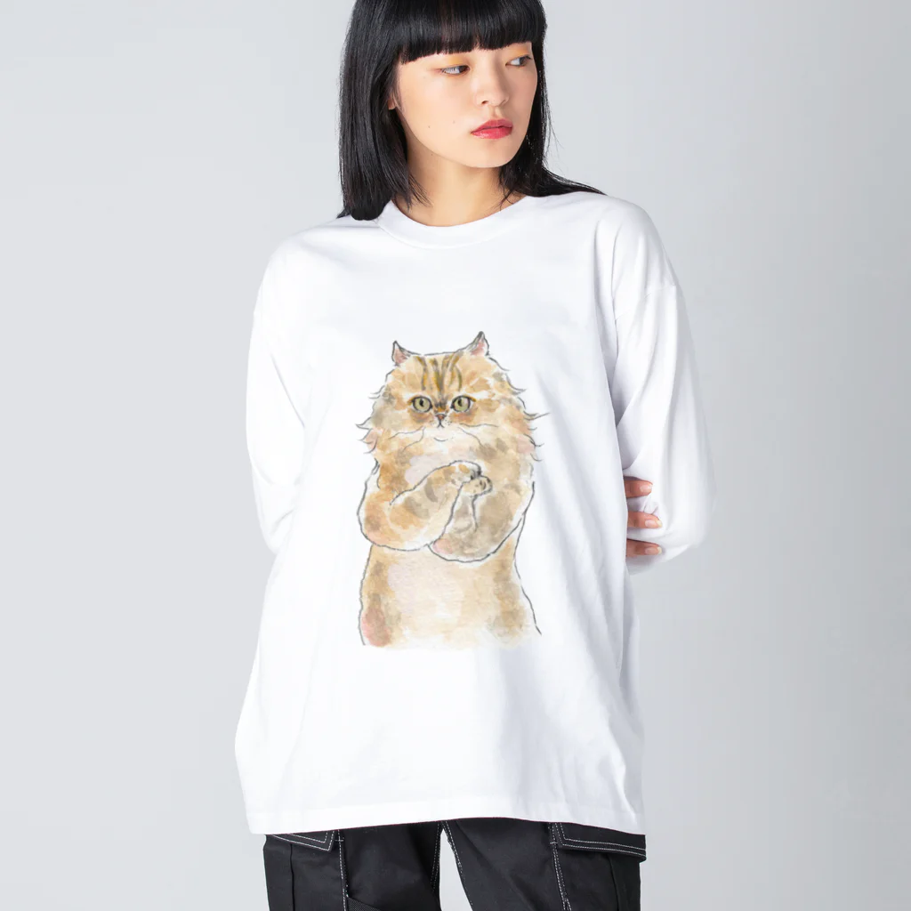 トコロコムギのおねだりにゃんこ Big Long Sleeve T-Shirt