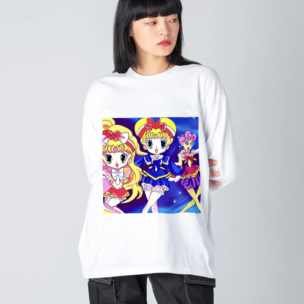 ささくれ大名行列のへんしん！魔法少女 ビッグシルエットロングスリーブTシャツ