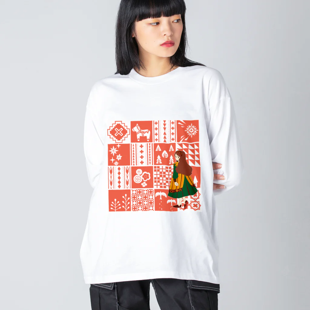 Cicogna（チコーニャ）のpatchwork GIRL Big Long Sleeve T-Shirt