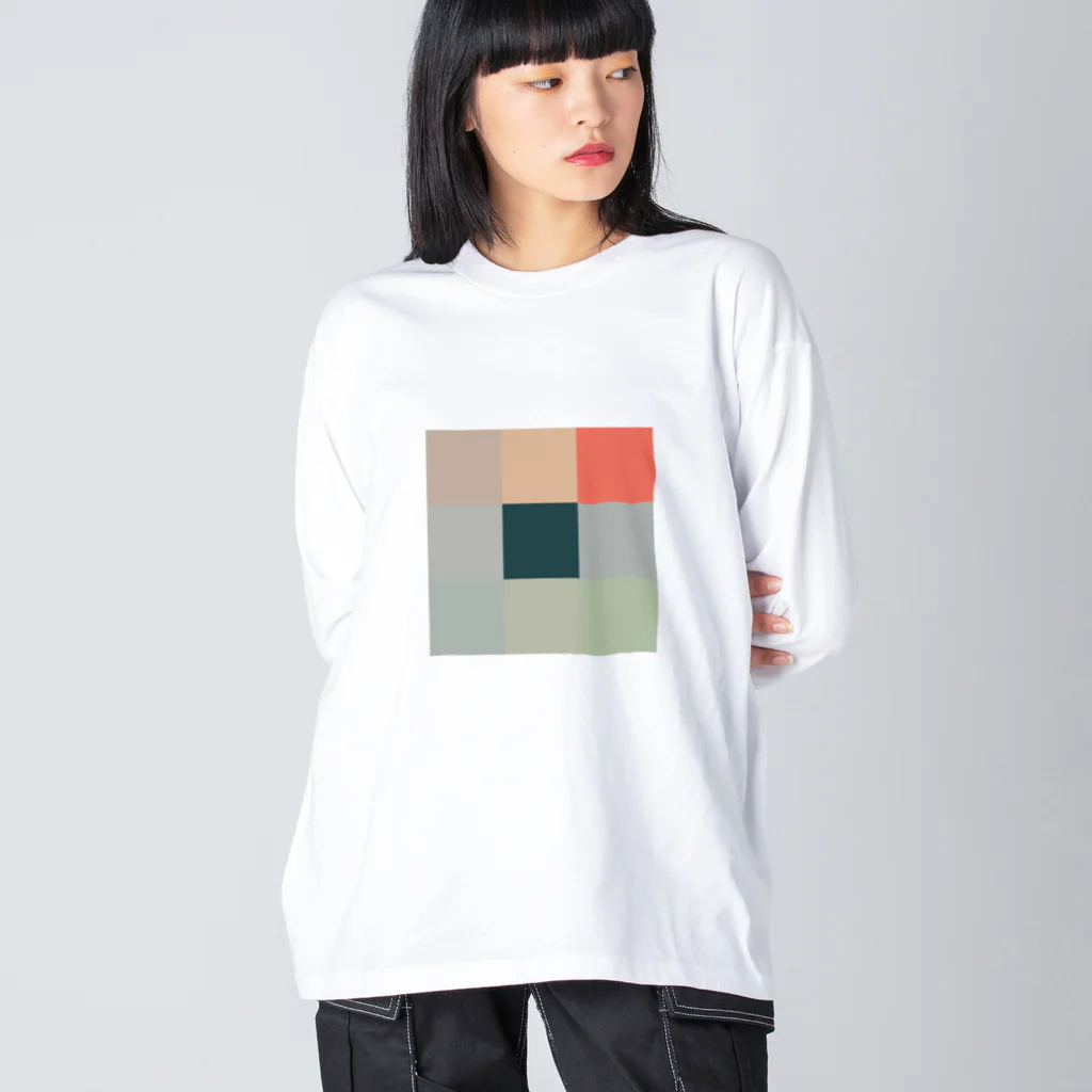 3×3 のドット絵の印象、日の出 - 3×3 のドット絵 Big Long Sleeve T-Shirt