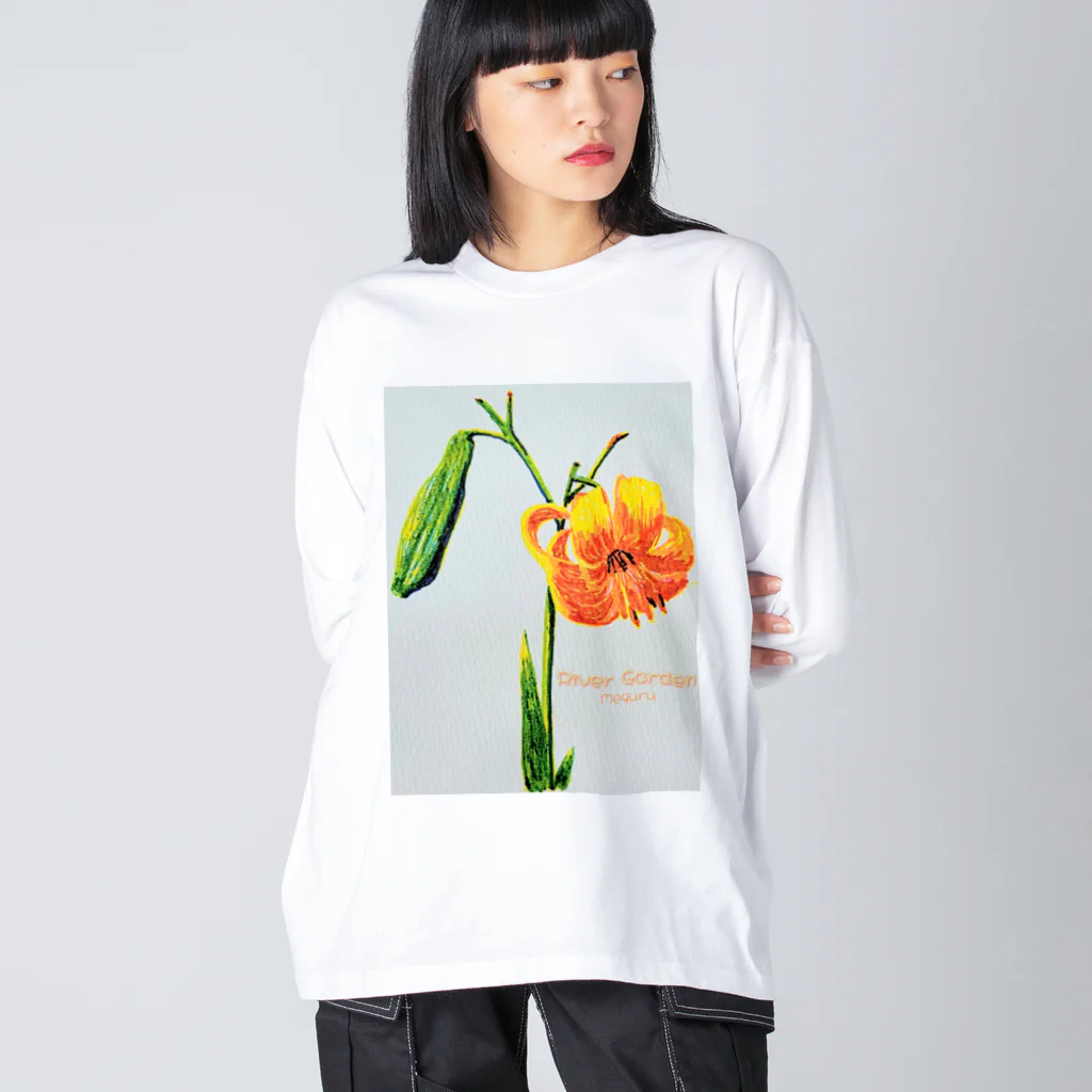 River GardenのRiver Garden 野姫百合 Big Long Sleeve T-Shirt