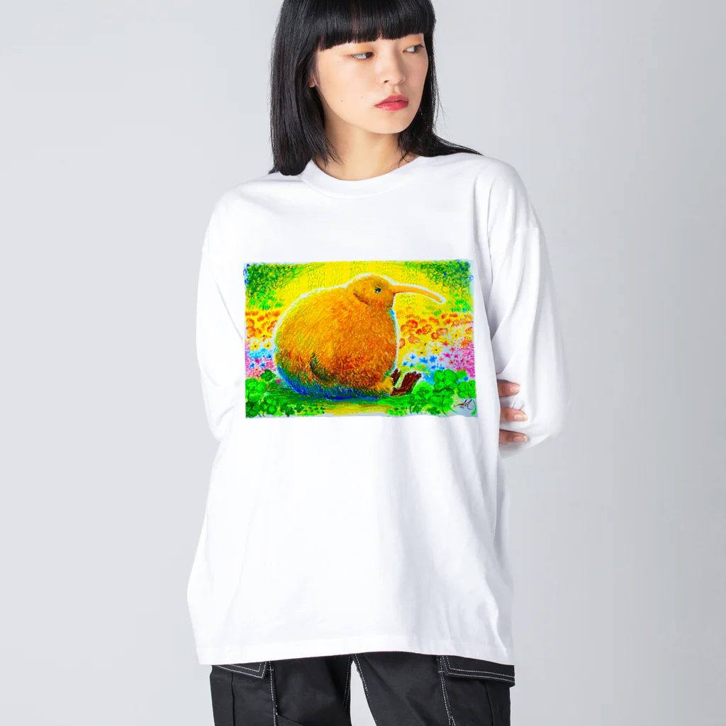 BOOK STORE  |  オオタミクのキウイくんのひなたぼっこ Big Long Sleeve T-Shirt