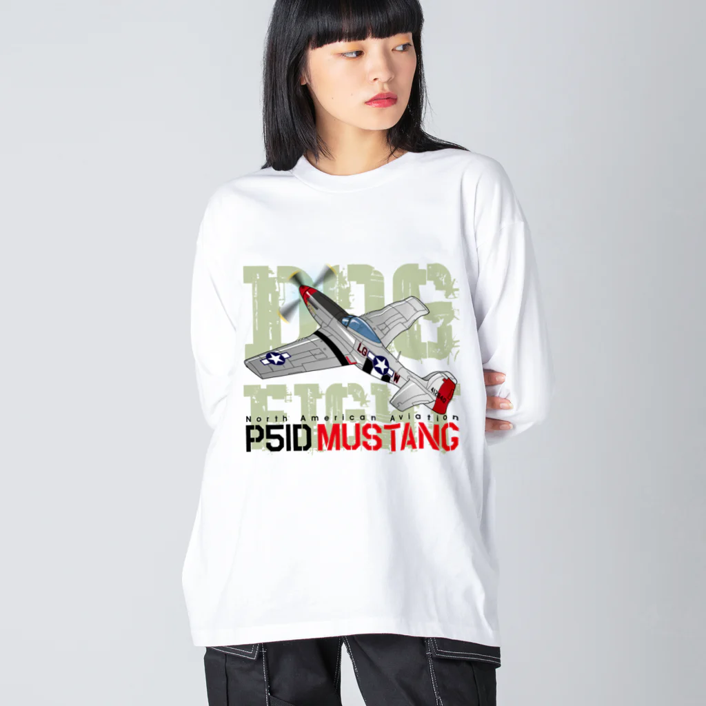 Atelier NyaoのP51 MUSTANG（マスタング） Big Long Sleeve T-Shirt