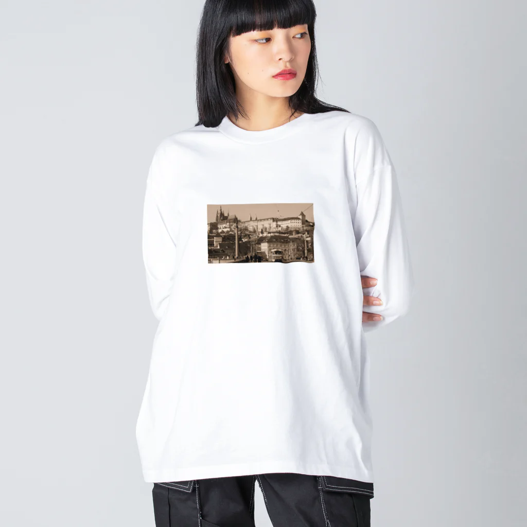 stazione_cleのプラハ城 ビッグシルエットロングスリーブTシャツ