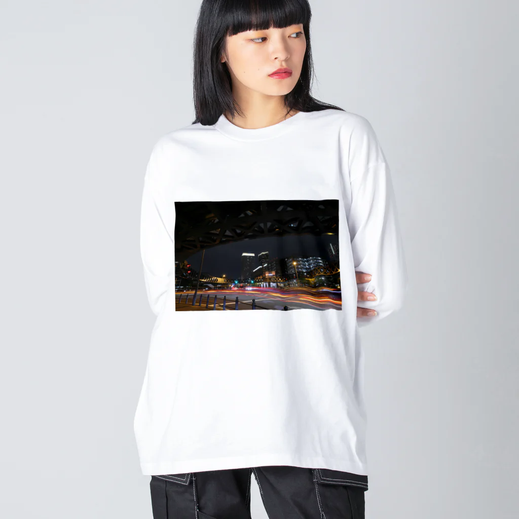 nokkccaの光跡 - Junction Light trail - ビッグシルエットロングスリーブTシャツ