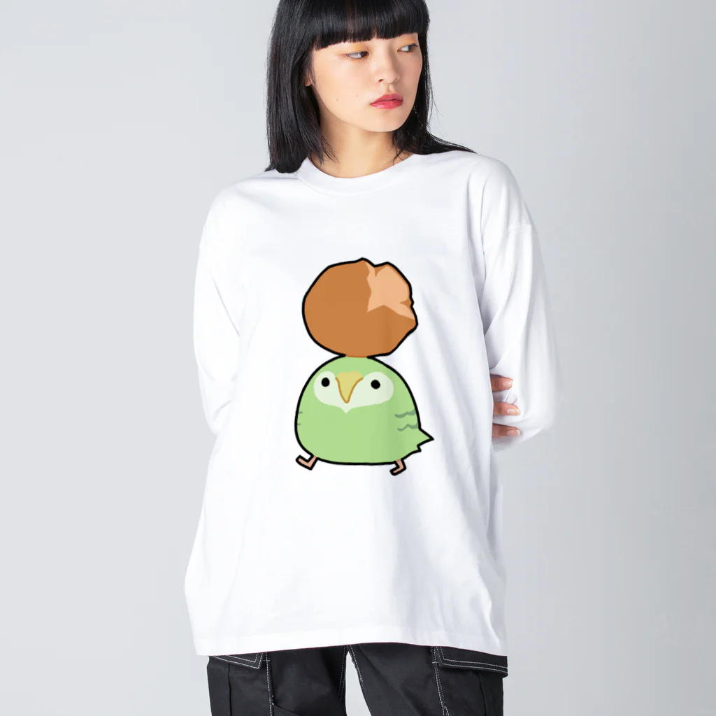 うさやのサーターアンダギーをゲットしてご満悦のカカポ Big Long Sleeve T-Shirt