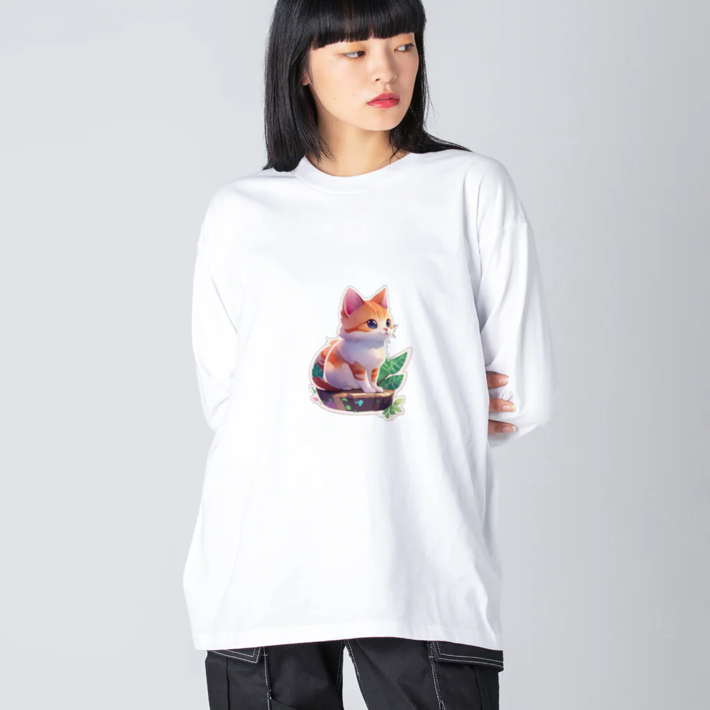 dolphineのキュートな猫 ビッグシルエットロングスリーブTシャツ