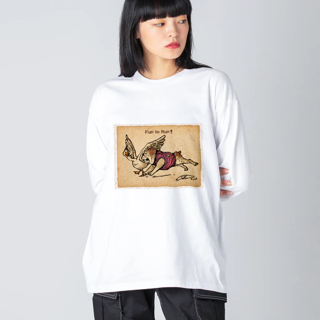 まつもトイズのブルちゃんとガチョウ♪ Big Long Sleeve T-Shirt