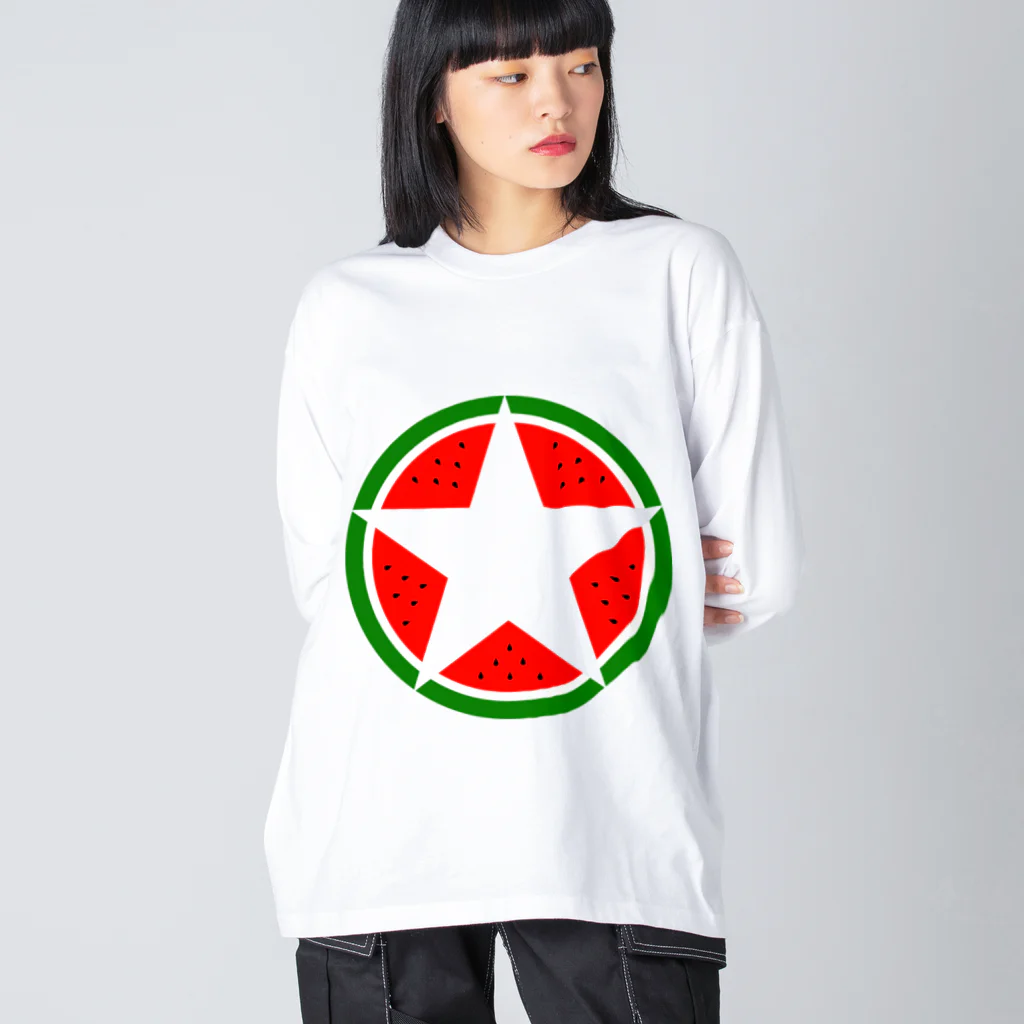 SuzutakaのSuica star ビッグシルエットロングスリーブTシャツ