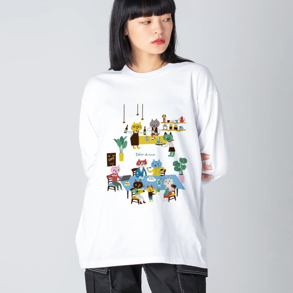 salon de necoの猫民salon de necoバージョンその2【保護猫寄付220円】 Big Long Sleeve T-Shirt
