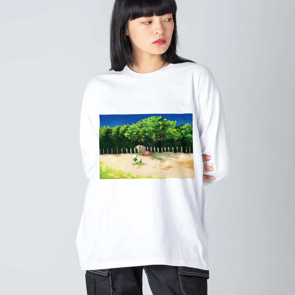 ささきあなごのぞうのおやこ ビッグシルエットロングスリーブTシャツ