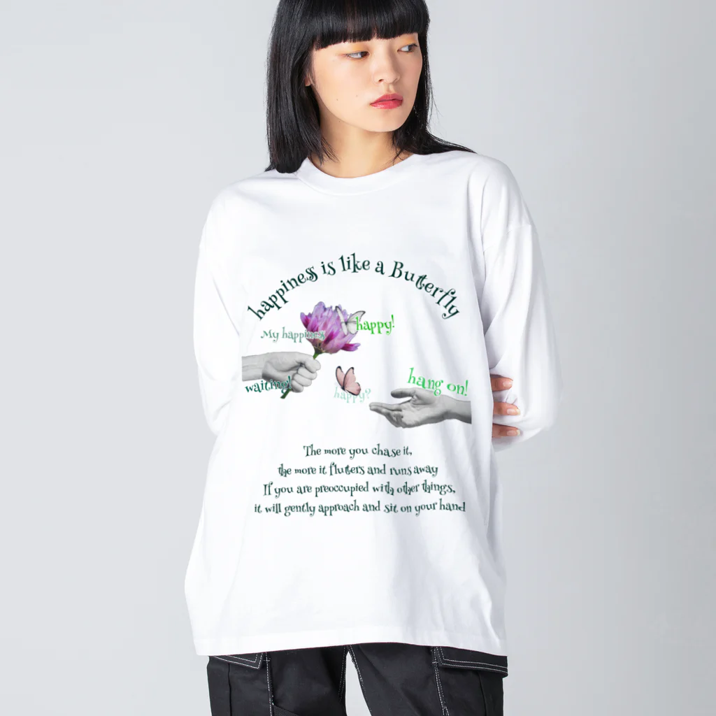 だっくのcollageart storeのβutterfly Big Long Sleeve T-Shirt