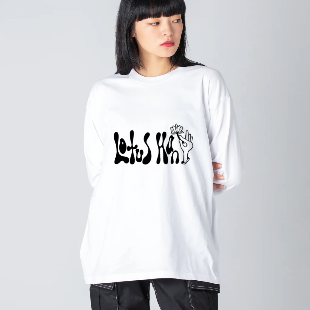 宇宙キャンプのロータス　ハンド　モノトーン Big Long Sleeve T-Shirt