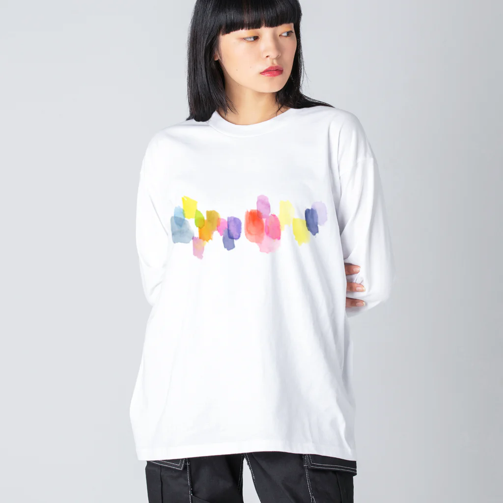 c5watercolorの水彩ペイント・カラフルその2 Big Long Sleeve T-Shirt