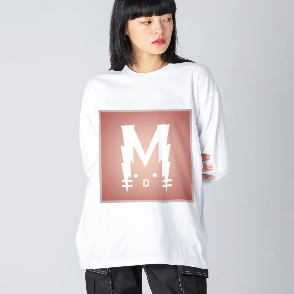 窓猫🪟🐈‍⬛マドリーヌE^••^Eの窓猫グッズ ビッグシルエットロングスリーブTシャツ