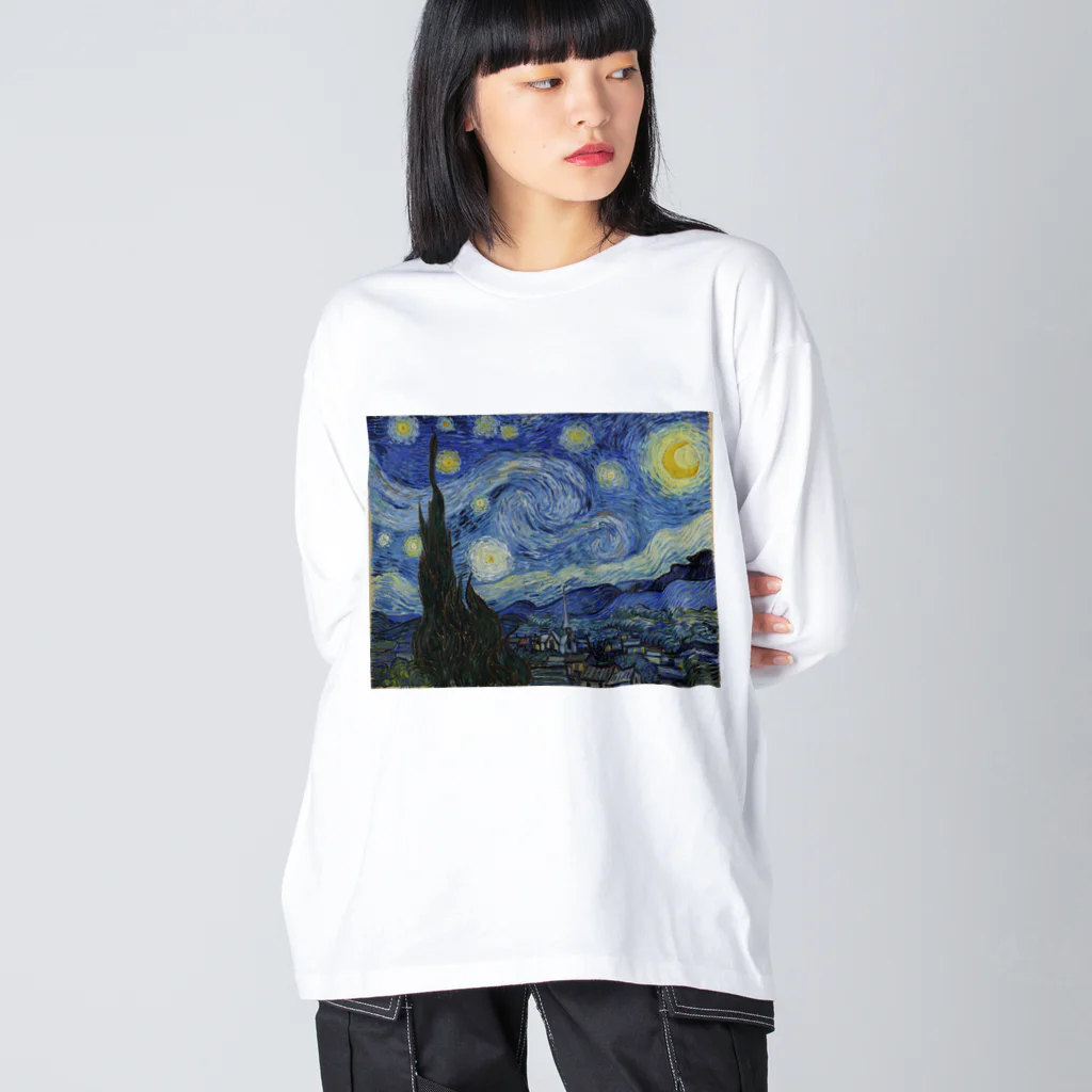 世界美術商店の星月夜 / The Starry Night ビッグシルエットロングスリーブTシャツ