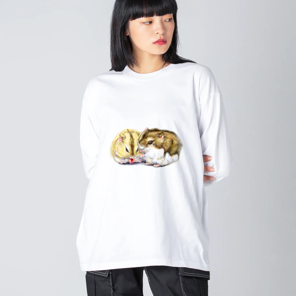 REDMOON_SAPPOROのハムスター＆ハムスター（カラー） Big Long Sleeve T-Shirt